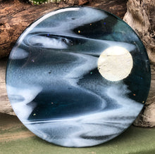 Load image into Gallery viewer, Silver Moon - Fused Glass Art Panel