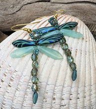 Load image into Gallery viewer, Dragonfly Beaded Earrings
