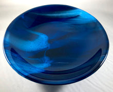 Load image into Gallery viewer, Fused Glass - Copper Blue Streaky Bowl