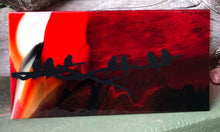 Load image into Gallery viewer, Sunset Birds Fused Glass Panel