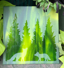Load image into Gallery viewer, Northern Lights Fused Glass Art Panel