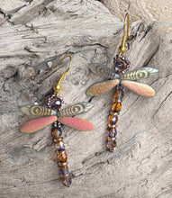Load image into Gallery viewer, Dragonfly Beaded Earrings