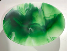 Load image into Gallery viewer, Kelly Green & White - 10” Fused Glass Bowl
