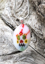 Load image into Gallery viewer, Sugar Skull - Fused Glass Pendant