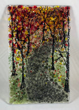 Load image into Gallery viewer, Autumn Walk Fused Glass Art Panel