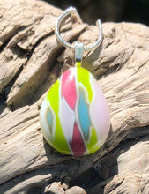 Load image into Gallery viewer, Harlequin Teardrop - Fused Glass Pendant