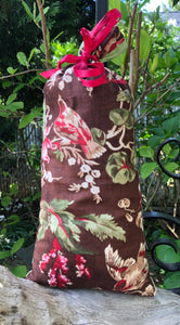 Brown Red Green Floral