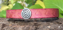 Load image into Gallery viewer, Leather Bracelet - Rose with Crystal clasp