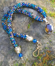Load image into Gallery viewer, Kumihimo Necklace - Peacock Topaz