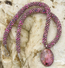 Load image into Gallery viewer, Kumihimo Necklace - Pink and Mocha