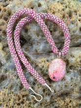 Load image into Gallery viewer, Kumihimo Necklace - Pink and Mocha