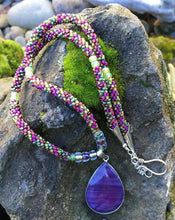 Load image into Gallery viewer, Kumihimo Necklace - Purple Vineyard