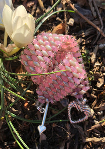 Snakeskin Bracelet - Soft Pink and Gray