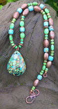 Load image into Gallery viewer, Mineral Necklace - Turquoise with Copper