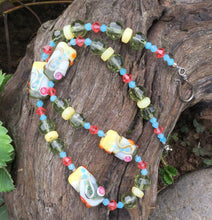 Load image into Gallery viewer, Lampwork Glass Necklace - Tutti Frutti