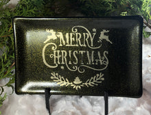 Load image into Gallery viewer, Fused Glass - Sparkly Gold Holiday Dish