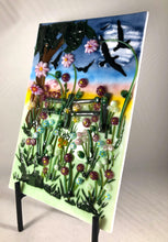 Load image into Gallery viewer, Night Flight in the Meadow Fused Glass Art Panel