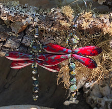 Load image into Gallery viewer, Dragonfly Beaded Earrings