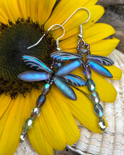 Load image into Gallery viewer, Dragonfly Beaded Earrings