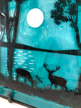 Load image into Gallery viewer, Caribou Lake Fused Glass Art Panel