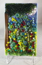 Load image into Gallery viewer, Moonlit Meadow Fused Glass Art Panel