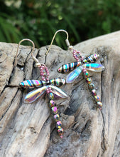 Load image into Gallery viewer, Dragonfly Beaded Earrings