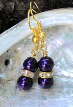 Load image into Gallery viewer, Little Gems - Dark Purple with Clear and Gold