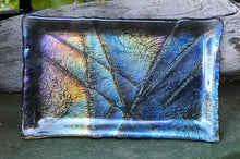 Load image into Gallery viewer, Fused Glass Dish - Iridescent on gray