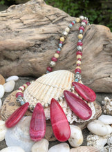 Load image into Gallery viewer, Mineral Necklace - Rhodochrosite and Calcite