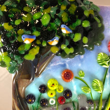 Load image into Gallery viewer, Lively Meadow Fused Glass Art Panel