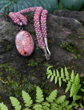 Load image into Gallery viewer, Kumihimo Necklace - Pink and Mocha