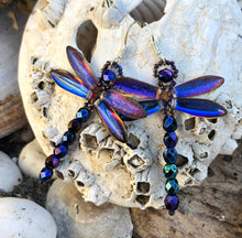 Load image into Gallery viewer, Dragonfly Beaded Earrings