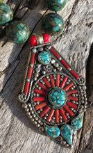 Load image into Gallery viewer, Mineral Necklace - Nepalese Pendant Necklace and Earrings Set