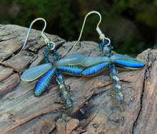 Load image into Gallery viewer, Dragonfly Beaded Earrings