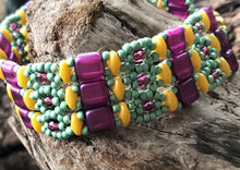 Load image into Gallery viewer, Beaded Bracelet - Mardi Gras Brocade