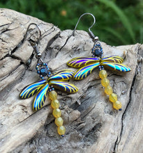 Load image into Gallery viewer, Dragonfly Beaded Earrings