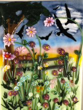 Load image into Gallery viewer, Night Flight in the Meadow Fused Glass Art Panel