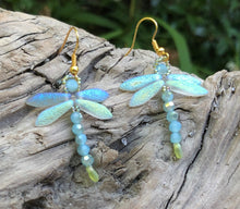 Load image into Gallery viewer, Dragonfly Beaded Earrings