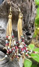 Load image into Gallery viewer, Cattails Leather Earrings - Victorian Rose Garden