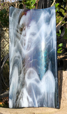 Ethereal Iridescent Fused Glass Tray
