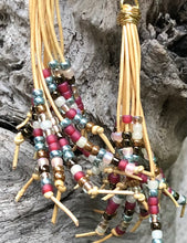 Load image into Gallery viewer, Cattails Leather Earrings - Victorian Rose Garden