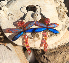 Load image into Gallery viewer, Dragonfly Beaded Earrings