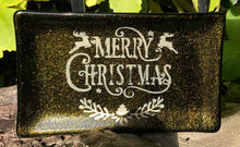 Load image into Gallery viewer, Fused Glass - Sparkly Gold Holiday Dish