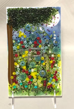 Load image into Gallery viewer, Moonlit Meadow Fused Glass Art Panel