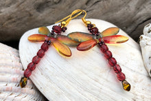 Load image into Gallery viewer, Dragonfly Beaded Earrings