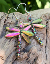 Load image into Gallery viewer, Dragonfly Beaded Earrings