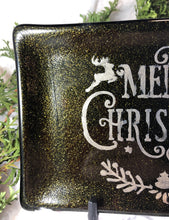 Load image into Gallery viewer, Fused Glass - Sparkly Gold Holiday Dish