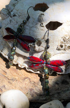Load image into Gallery viewer, Dragonfly Beaded Earrings