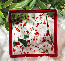 Load image into Gallery viewer, Fused Glass - Holly Berries Dish