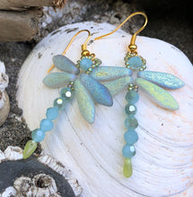 Load image into Gallery viewer, Dragonfly Beaded Earrings